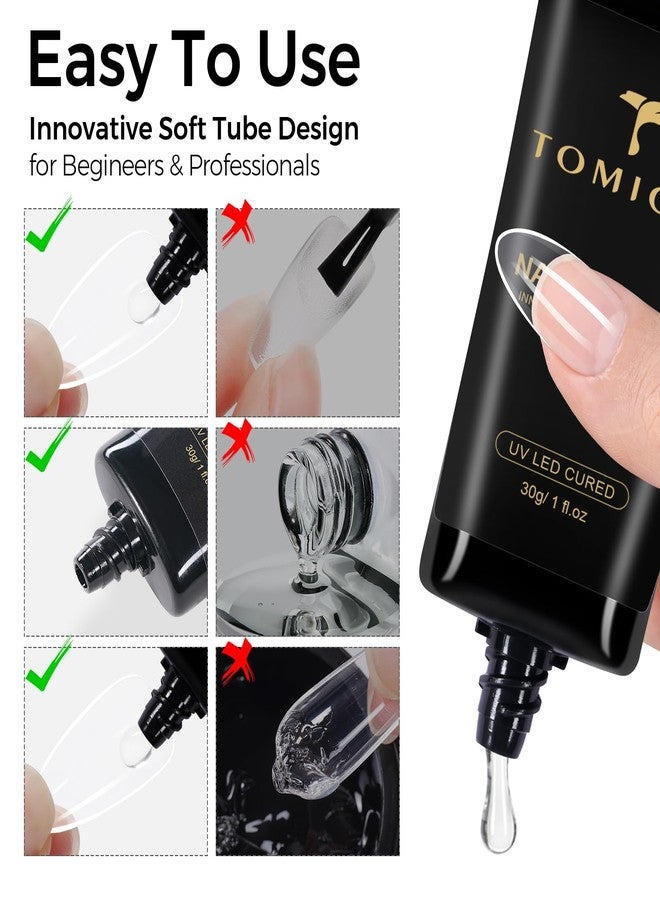 TOMICCA 4 in 1 Gel Nail Glue 30g UV Nail Glue for Press ons Semi Solid Nail Glue Strong Nail glu e on Nails Tips for Fake Acrylic Nails Extension - UV Light Required - Image 4